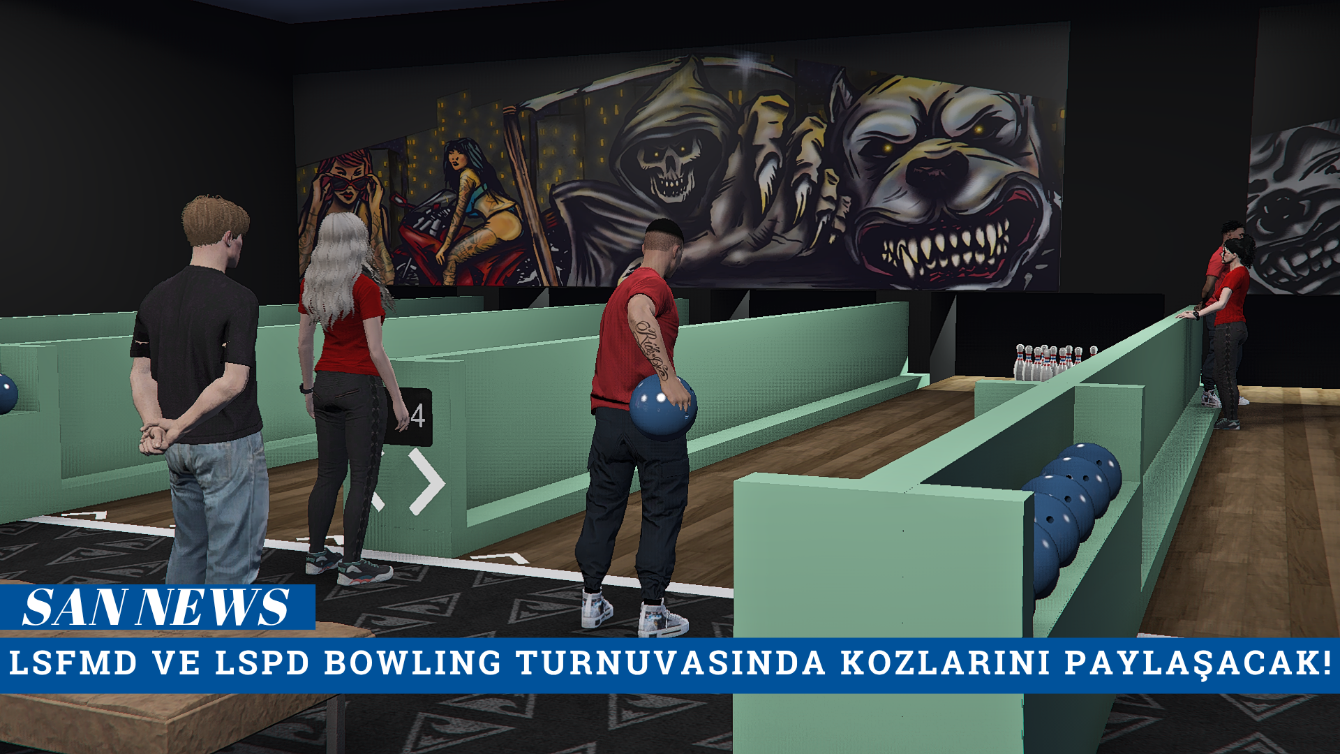 [San News] LSFMD VE LSPD BOWLING TURNUVASINDA KOZLARINI PAYLAŞACAK!