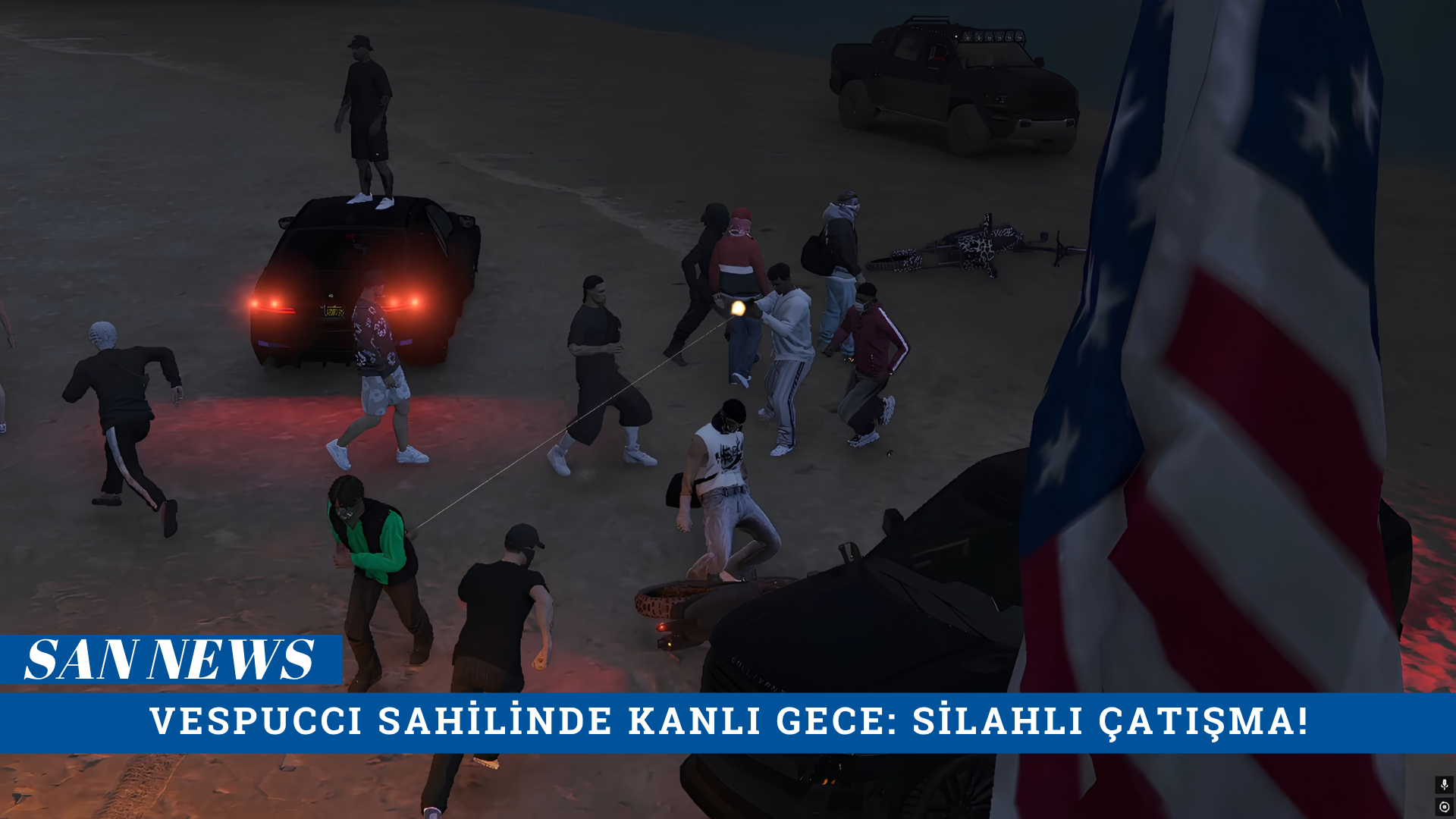 [San News] VESPUCCI SAHİLİNDE KANLI GECE: SİLAHLI ÇATIŞMA!
