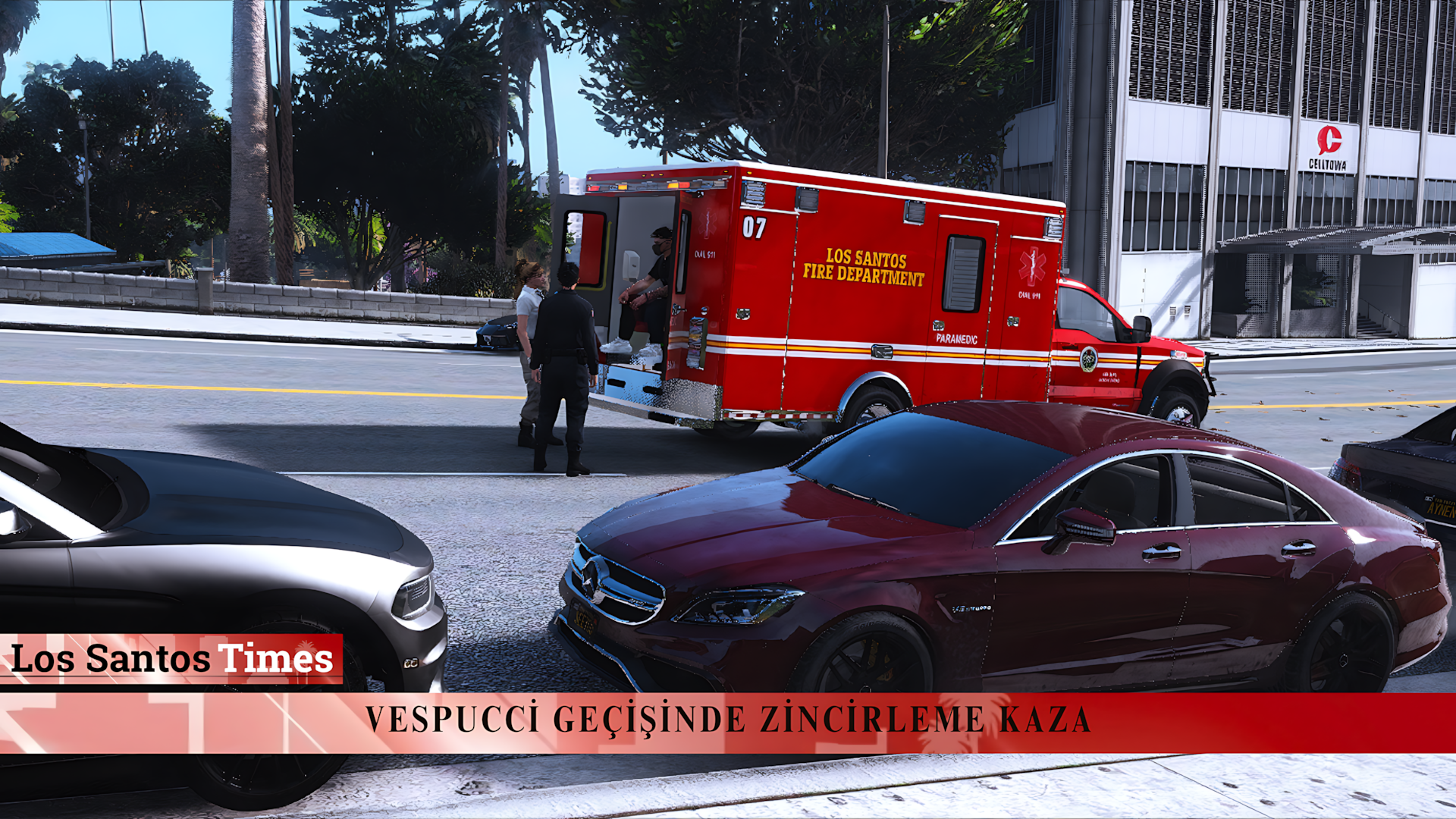 [Los Santos Times] Zincirleme Kazada Polis Memurları ve Sivil Yaralandı