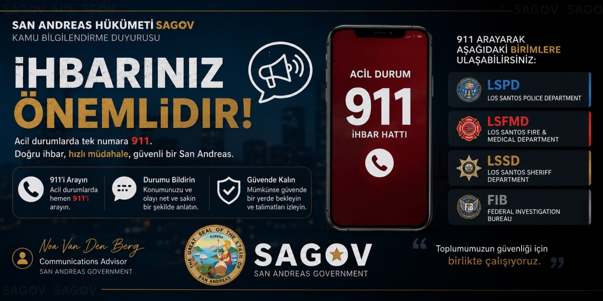 📞 911 Tek Arama, Hızlı Müdahale